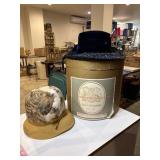 Vtg hats and hat box