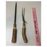 Bone handle carving utensils