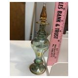 Egyptian glass perfume bottle