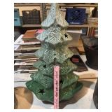 Light up ceramic Christmas tree w/lights
