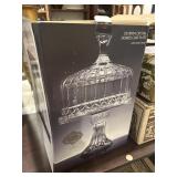Godinger crystal cake plate in box