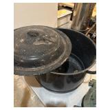 Large enamelware canning pot