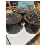 Enamelware pots