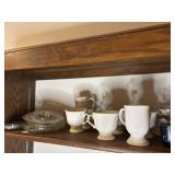 Shelf lot glasses, and ashtrays