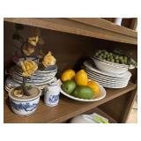 White dishes, etc