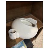 Antique white porcelain bed pan goodwin brothers