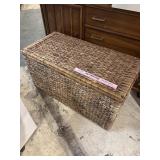 Wicker storage bin some damage