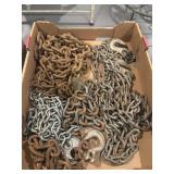 Assortment chains some with hooks