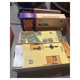 Two vintage bridge boards w/cards