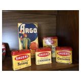 Vintage spice tins