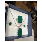 Matching necklace, earrings, and ring