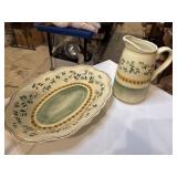 Amalfi Coast pitcher and platter