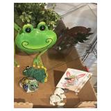 Flower frog, frog statues, etc