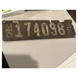 Rough 1921 ohio license plate 16"x5ï¿½
