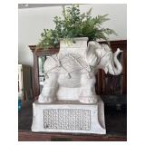 Heavy resin elephant plant holder