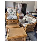 4 piece rattan sunroom furniture set by Benchcraft