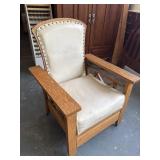Antique arts and crafts mission style recliner