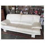 MCM white leather couch