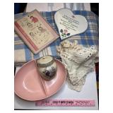 Pink and blue vtg items
