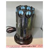 Tiffany style peacock lamp