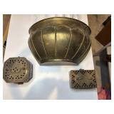 Brass planter and boxes