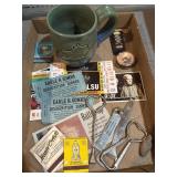 Box lot of local treasures, Earle combs, UK, etc.