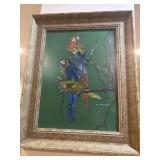 16 X 20 drawing of parrots