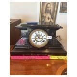 Antique in Ansonia Lisbon clock (no key) enamel