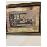 17 x 13 drawing of an antique car
