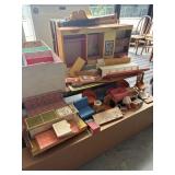 Large lot with vintage Barbie Dream house and
