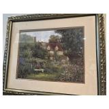 38 x 32 matted and framed cottage