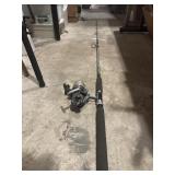 Large diawa fishing reel A250RL and Olympic rod