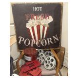 Theater wall hanging decor and tin