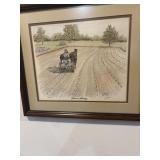 16 x 14 matted and framed country scene