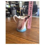 Vintage ceramic creamer pitcher, moose or elk
