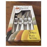 Vintage Genuine Fiesta five piece silverware set,