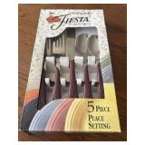 Vintage Genuine Fiesta five piece silverware set,