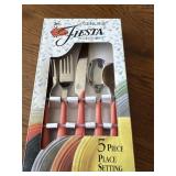 Vintage Genuine Fiesta five piece silverware set,