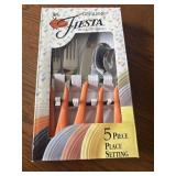 Vintage Genuine Fiesta five piece silverware set,