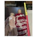 Two vintage porcelain dolls
