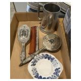 Antique, ornate Vintage vanity set, two brushes