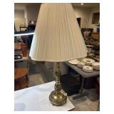 Tall Ornate brass, electric table lamp, heavy