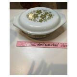 Vintage Pyrex casserole dish, spring blossom