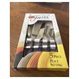 Vintage Genuine Fiesta five piece silverware set,
