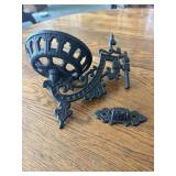 Vintage cast-iron lamp wall bracket for oil lamps