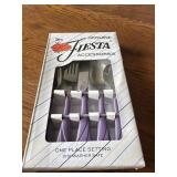 Vintage Genuine Fiesta five piece silverware set,