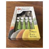 Vintage Genuine Fiesta five piece silverware set,