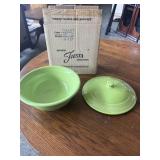 Vintage Fiesta covered casserole dish with box,