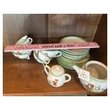 20 piece Japan, teapot, cups, saucers, teapot lid
