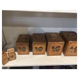 Woodpecker woodware rooster canister set, 6
